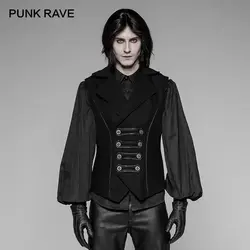 Панк РЕЙВ панк форма твил для мужчин's вязаные жилеты для женщин из искусственной кожи украшения рок визуальный Kei зимняя куртка