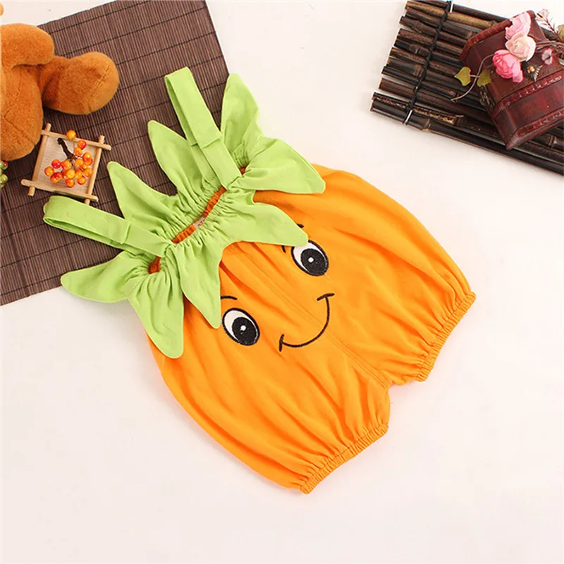

Halloween Baby Romper Pumpkin Persimmon Modeling Cute Baby Costume Sleeveless Newborn Baby Boy Girl Jumpsuit Baby Clothes