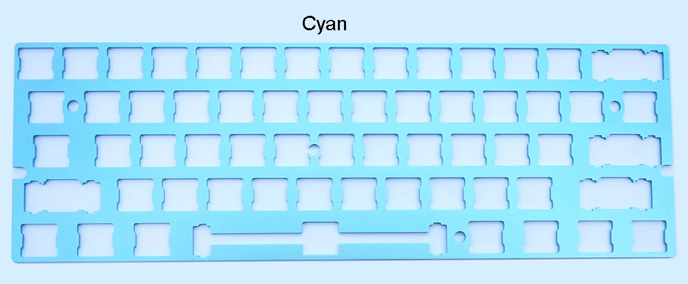 GH60 алюминиевая пластина анодированная для стабилизаторов Costar Монтажная поддержка ANSI макет для 60% механическая клавиатура DIY