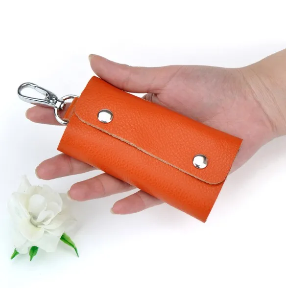 Factory Wholesale Key Bag Leather  Oem Custom Car Key Package Slim Wallet Men