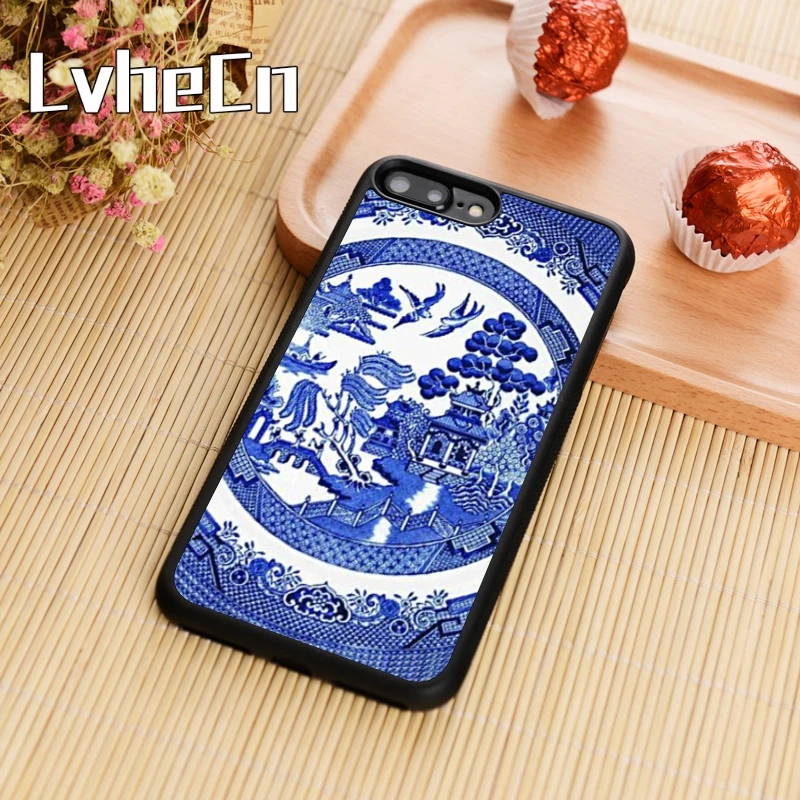 LvheCn синий ива Китай значение чехол для телефона iPhone 5 6 6s 7 8 plus 11 pro X XR XS max samsung S7 edge S8