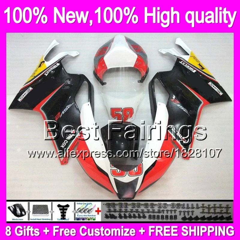 

Red black Fairing For Aprilia RSV1000R 03-06 RSV1000 R 5B11 RSV 1000R 1000 R 03 04 05 06 2004 2005 2006 +decal Red white blk