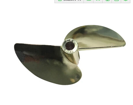 RC boat propeller 66478AG Chrome Plated Aluminum Two-blade Propeller [D14]-478(D78*P1.4)  for rc boat