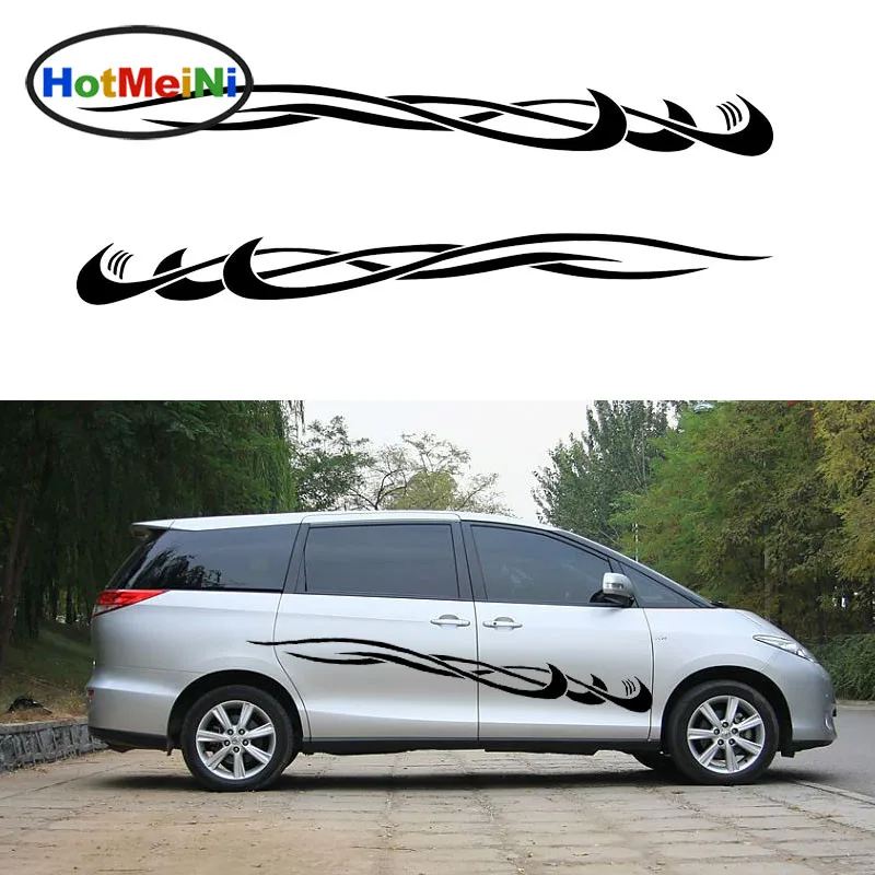 

HotMeiNi 2X Dance Theme Light Weight Ribbon Out Joy of Life Abstract Art Car Sticker Camper Van Car Styling Vinyl Decal 10 Color