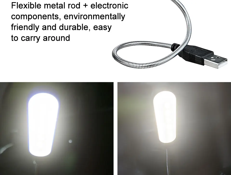 LED Novelty Lighting Light Mini Book Light 5V 6LEDs Power Bank Reading Light Notebook Portable LED Lamp USB Night Light (5)