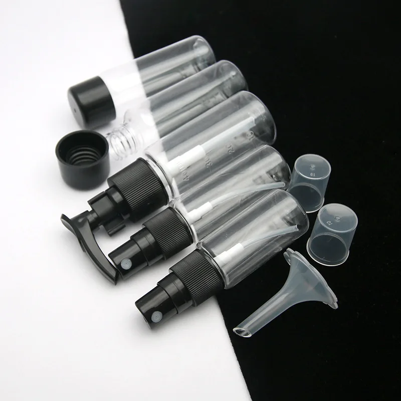 

Yanying Travel Makeup Set 7 Piece Set Spray Bottle Subpackage Cosmetic Subpackage Black Travel Set Bottle