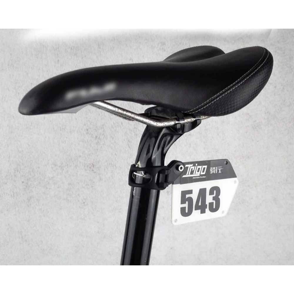 Road Bike Triathlon Racing Number Plate Mount Holder Plate Card Bracket for Round Aero V Seatpost