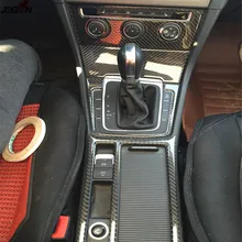 4 шт. центральной консоли кондиционер, переключатель Шестерни рукоятка рычага переключения передач держатель воды, чашки Накладка для Volkswagen VW Golf 7 MK7 VII GTI R 14-17 для леворульных автомобилей