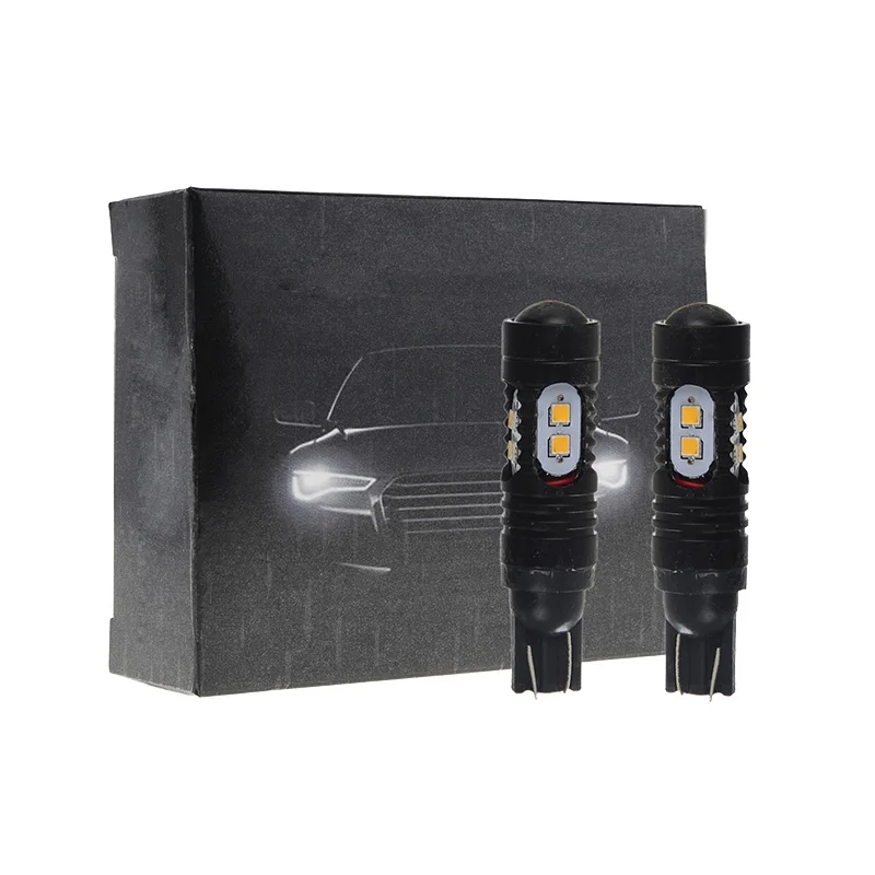

2pcs Car Auto LED 9V to 30V T10 canbus 2323 10 SMD Lens led spot 50W 194 168 Light Bulb No error led light parking Fog light