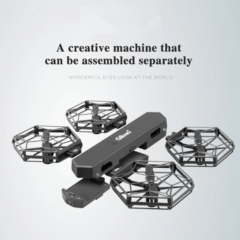 Helicopter 2.4G Anti fall DIY assembly modularity WIFI FPV real time remote control helicopter quadcopter creative RC drone toy 