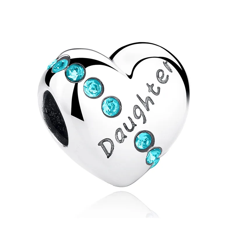 Горячая Распродажа, 925 пробы серебряные бусины в форме сердца, подходят к оригинальному браслету Pandora, сделай сам, модное ювелирное изделие для женщин, подарок - Цвет: DXC007
