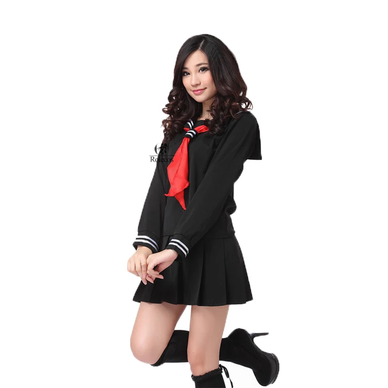 ROLECOS S 3XL Hell Girl Enma Ai Косплей Костюм японский матрос школьная форма черный наряд
