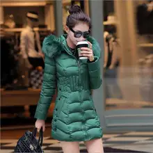 #2632 Winter coat women Fashion Thick Fur collar Slim Jaqueta feminina Womens winter jackets and coats Casaco feminino inverno