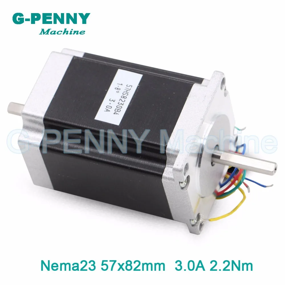 Шаговый двигатель NEMA 23 с ЧПУ 57x82 мм 2 нм 6 35/8 двухвальный 3 А 315 унций/дюйм для