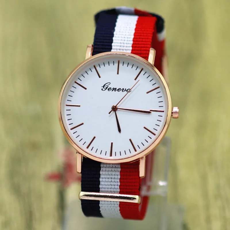 

classic brand relogio feminino Ladies casual Quartz watch men women Nylon strap Dress watches Fashion women watch Relojes hombre