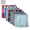 10Pcs/Lot Mens Underwear Boxers Shorts 100% Cotton Underwear Soft Plaid Boxer Male Panties Comfortable Breathable boxers mens ► Photo 2/6