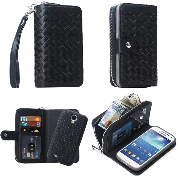 bilder für Magnetische 2 in 1 Ledertasche Zipper Wallet Phone Abdeckung Für Samsung Galaxy S4 i9500 Abnehmbare Rückseite bilder für Magnetische 2 in 1 Ledertasche Zipper Wallet Phone Abdeckung Für Samsung Galaxy S4 i9500 Abnehmbare Rückseite