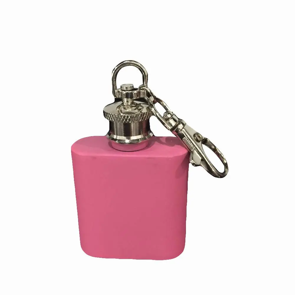 

1 oz Mini Stainless Steel Flask Female Alcoholic Flask - Pink