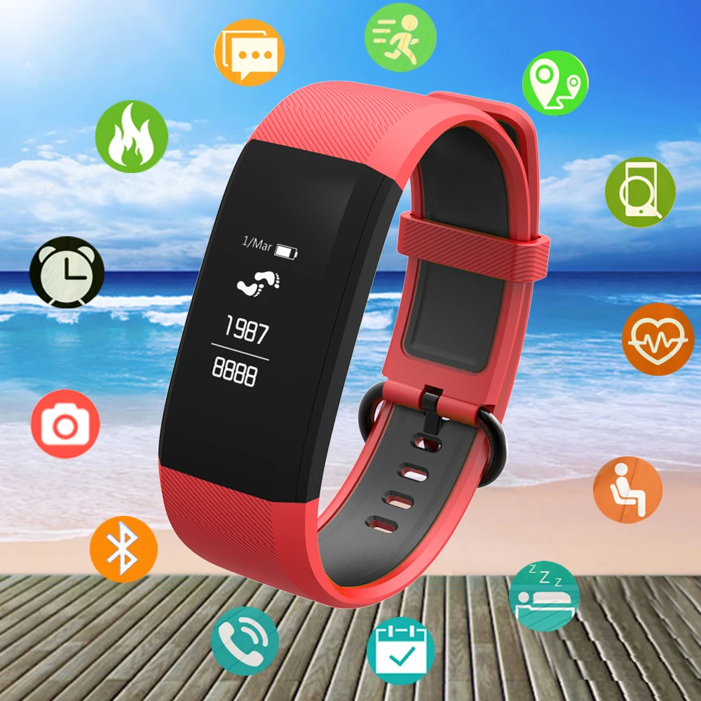 

GEJIAN Smart Bracelet Waterproof ECG Real -time Minitor Dynamic Heart Rate Sport Fitness Wristband Support USB-charge Men Watch