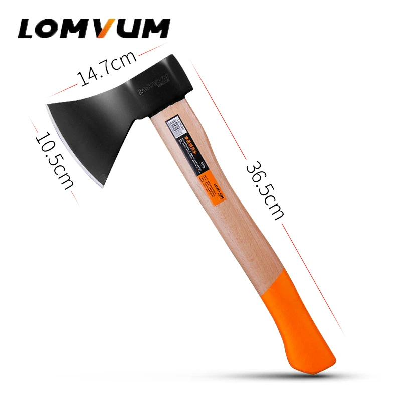Топор LOMVUM Томагавк топор с деревянной ручкой из высокоуглеродистой стали для