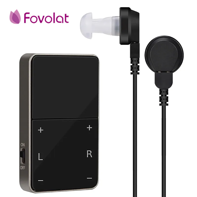 

Hearing Aid Portable Black Durable Earphone Type Best Sound Amplifier Adjustable Tone digital Hearing Aids Care For Elderly