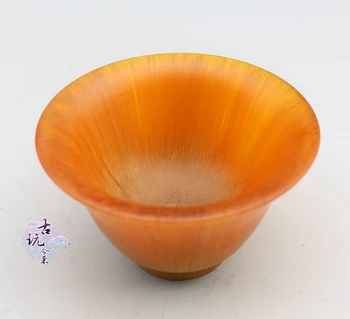 

China handmade real ox horn carved transparent solid horn bowl