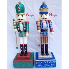 HT074 free shipping Action & Toy 48CM Music Box Nutcracker walnut soldiers crafts birthday gift Christmas ornaments