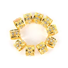 10 шт. Регулируемый дреды Волосы Заплетены манжеты клипы металлическим кольцом трубки Dreadlock шарики для косы волосы бусинами