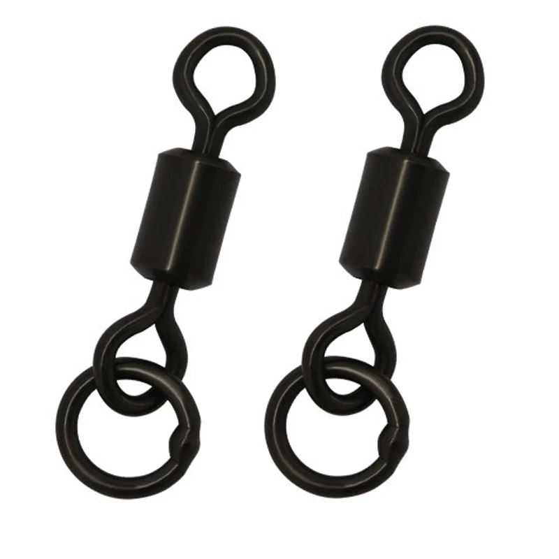 

100 Pcs Carp Fishing Swivels Rolling Swivel with Solid Ring Fishing Tackle Carp Fishing Equipment Fishing Accessories