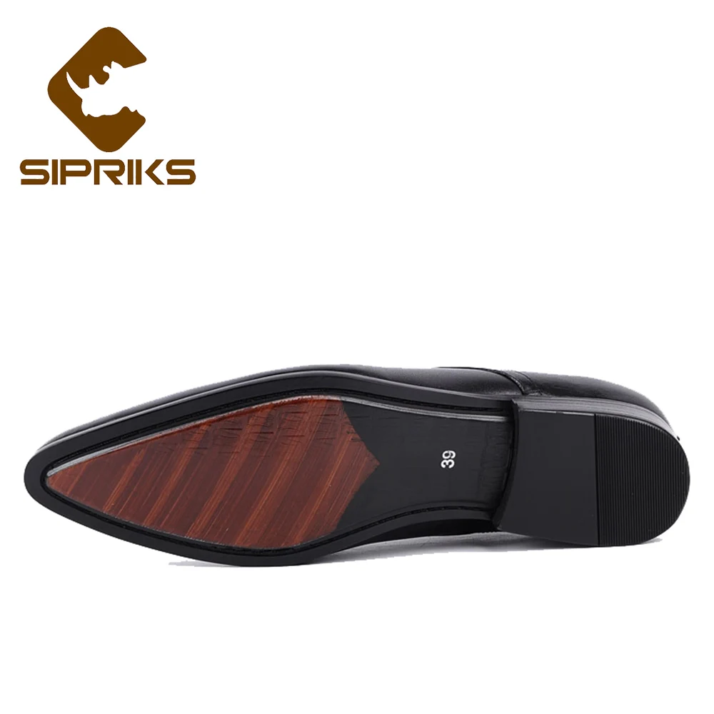 Escritório Derby Sipriks Moderno Nova Apontou De Toe Preto Vestido vermelho Vinho Homens Sapatos Importado Luxo Flats Italiano Para Chefe Vermelho Couro zz1nqrfZw
