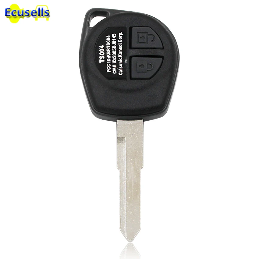 

2 button remote key fob shell case for Suzuki Alto Ignis SX4 Swift Wagon R Splash HU133 blade with rubber button pad