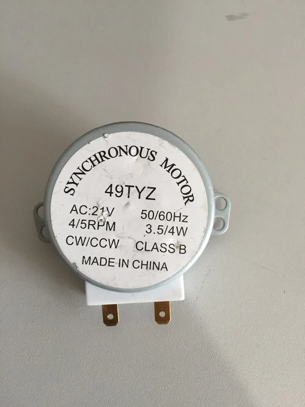 

1pcs 49TYZ 3.5/4W 4/5RPM AC 21V 50/60Hz Synchronous Motor for Microwave Oven