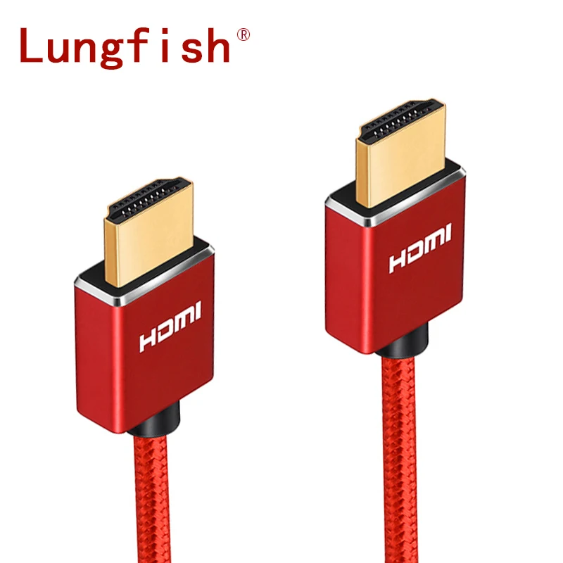 Lungfish 3D 1080P HDMI кабель с аудио и видео кабелем оплетка Высокоскоростной папа