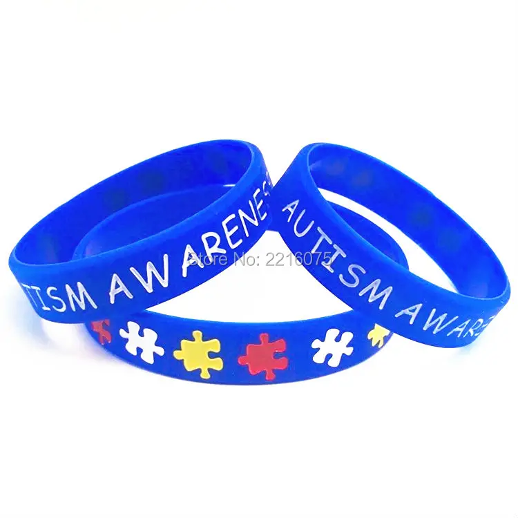 Autism Awareness Blue silicone bracelets