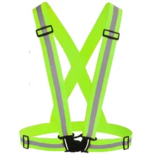 Унисекс светоотражающий жилет для велоспорта, беговые безопасные предупредительные полоски флуоресцентная Ночная одежда, велосипедный спортивный ремень, отражающая лента