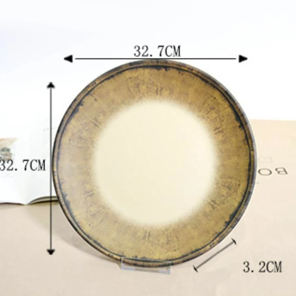 Melamine Dinner Plates Unbreakable And Reusable Plastic Try Round Plate Dish Round Serving Tray Reusable Tea Trays
