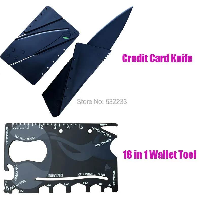18 in 1 Wallet Tool Credit Card Sharp Knife Swiss Card Cazor Tool
