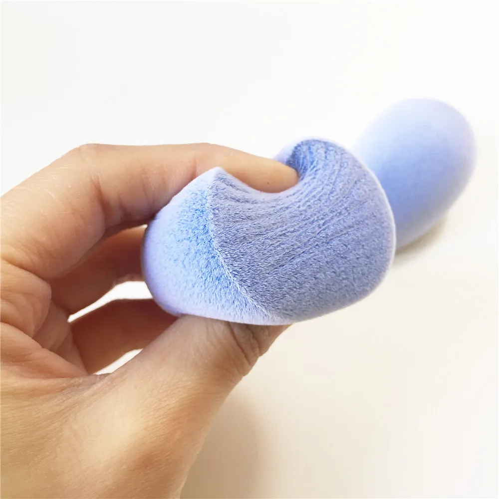 Bdbeauty бархатная губка для смешивания макияжа Mircofiber Небесно Голубой 3 сторонний