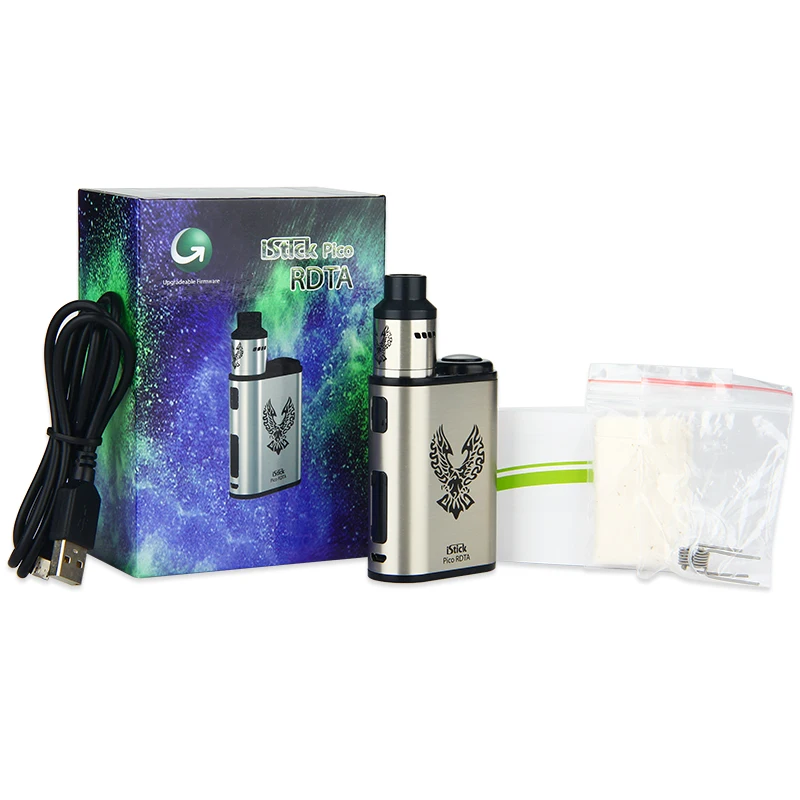 Распродажа оригинальный Eleaf iStick Pico комплект RDTA 75 Вт бокс мод 2300 мАч встроенный
