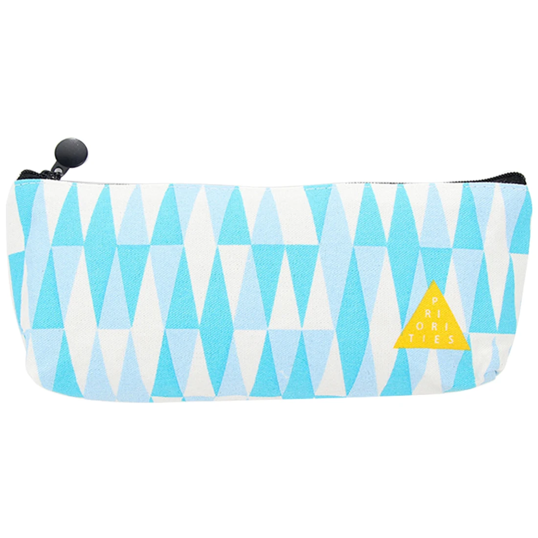 Простой стиль школьный пенал сумка для хранения для детей Школьные Аксессуары студенческий подарок большая сумка для хранения - Цвет: blue triangle