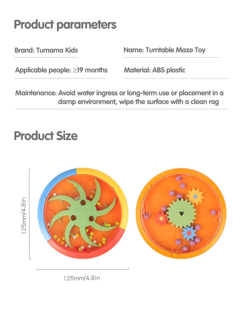 Tumama двухстороннее вращение Детские игрушки Пазлы лабиринт поворотный стол многофункциональные игрушки для детей развивающие игры в