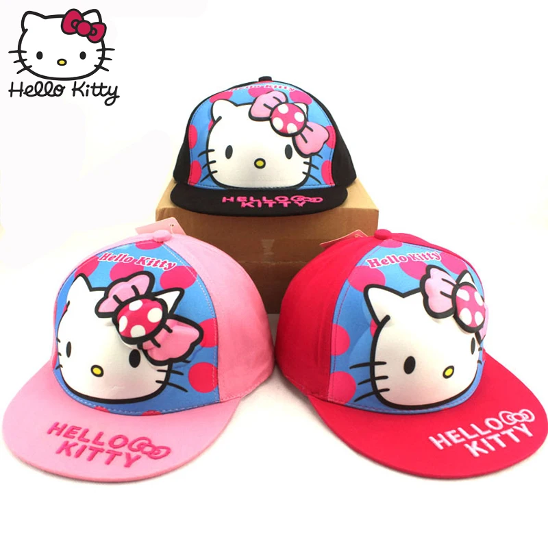 Hello Kitty Fille Baseball Rose Casquette Reglable Avec Chat Casquettes Bonnets Et Chapeaux Vetements