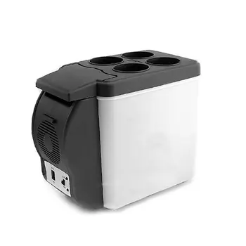 

12V 6L Mini Car Refrigerator Dual Use Beverage Cooler Warmer ABS Portable Outdoor Travel Freezer Universal Refrigerator