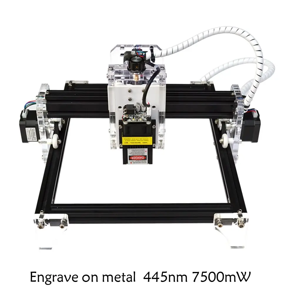 Лазерная гравировка машины 24*19 см рабочая зона GRBL 500 МВт-5,5 Вт лазерной только 7,5 Вт выгравировать из Металла не требуется сборка DIY древесины