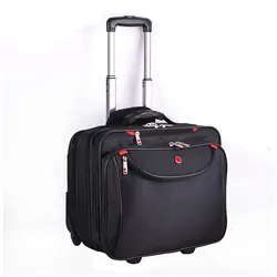 LeTrend 16 дюймов Многофункциональный багаж на колёсиках для мужчин чемодан в деловом стиле колеса студентов носить на тележке пилот компьютер
