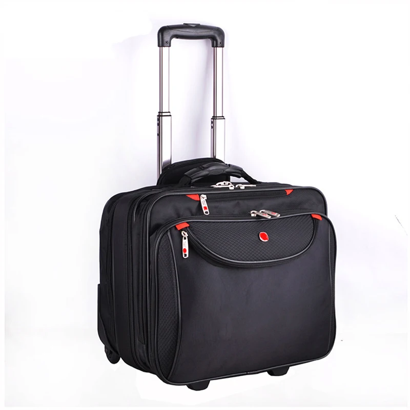 LeTrend 16 inch Multifunction Rolling Luggage Men Business Suitcase
