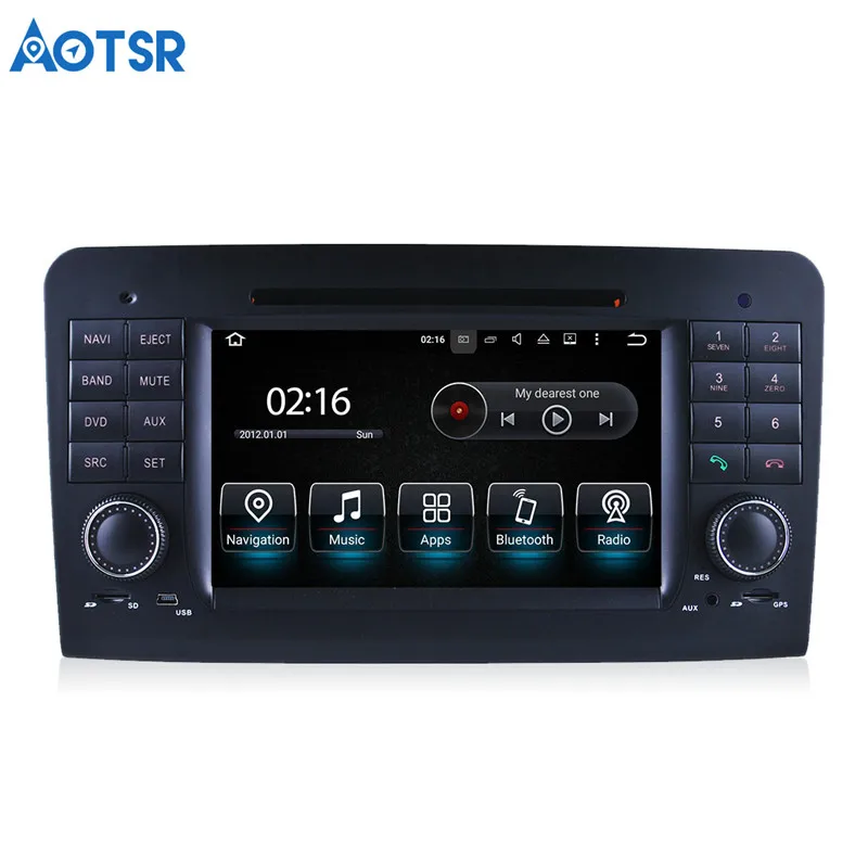 Discount Aotsr Android 8.0 Car DVD player GPS Navigation Headunit For Mercedes Benz ML W164 GL X164 (2004-2012)  2 din radio media 5