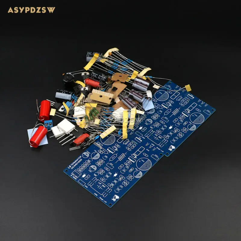 

2 PCS Channel L6 power amplifier DIY kit Low noise ultra linear bipolar transistor amplifier