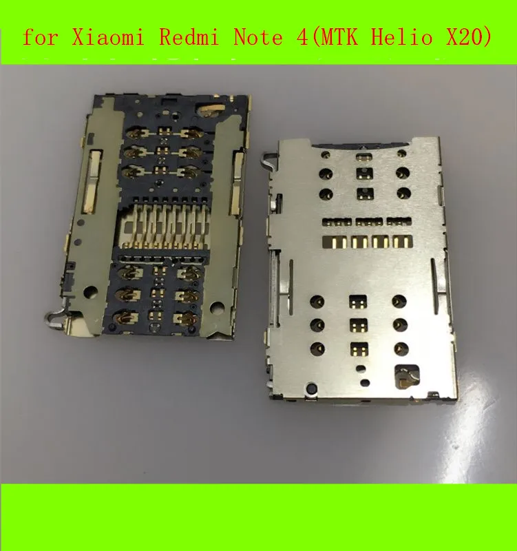 

for Xiaomi Redmi Note 4 MTK SIM Card Reader Slot Connector Socket Card Reader Holder Note4 MTK Replacement Repair Spare Parts