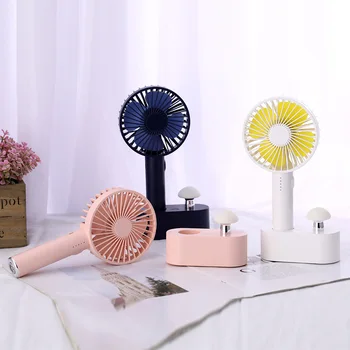 

USB MINI Fan Creative Mushroom Lamp Handheld Desktop Portable Fan 5speed Adjustable Office Air Cooling Fan With 2000mAh Battery